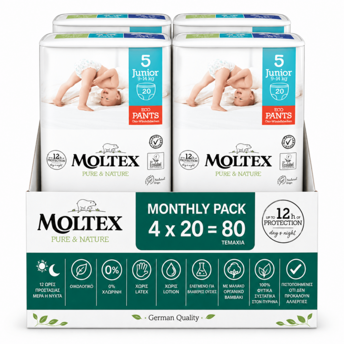 75ad2a8b-9522-401b-a0d8-032076853cf4-2 Moltex pure & nature maxi pants πανα βρακακι Monthly Pack no5 9-14kg 80 τεμαχίων (4×20)