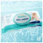 Pampers 99% Water Υποαλλεργικά Μωρομάντηλα με 99% Νερό, χωρίς Άρωμα, Οινόπνευμα & Parabens 18x60τμχ - 1