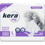 Πανες ακρατειας Kera Slip Large Maxi Night ΝΥΧΤΟΣ 20 τεμαχιων ( Maxi ΝΥΧΤΟΣ ΕΝΙΣΧΥΜΕΝΟ) - 0