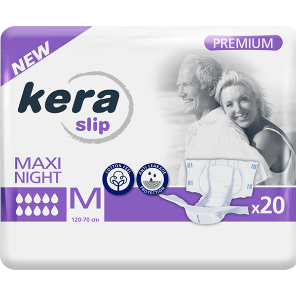 KERA-SLI-M-MAXI-NIGHT Πανες ακρατειας Kera Slip Medium Maxi Night ΝΥΧΤΟΣ 20 τεμαχιων ( Maxi ΝΥΧΤΟΣ ΕΝΙΣΧΥΜΕΝΟ)