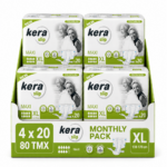 Πανες ακρατειας Kera Slip XLarge Maxi Monthly Pack 80 τεμαχιων (4×20) - 0