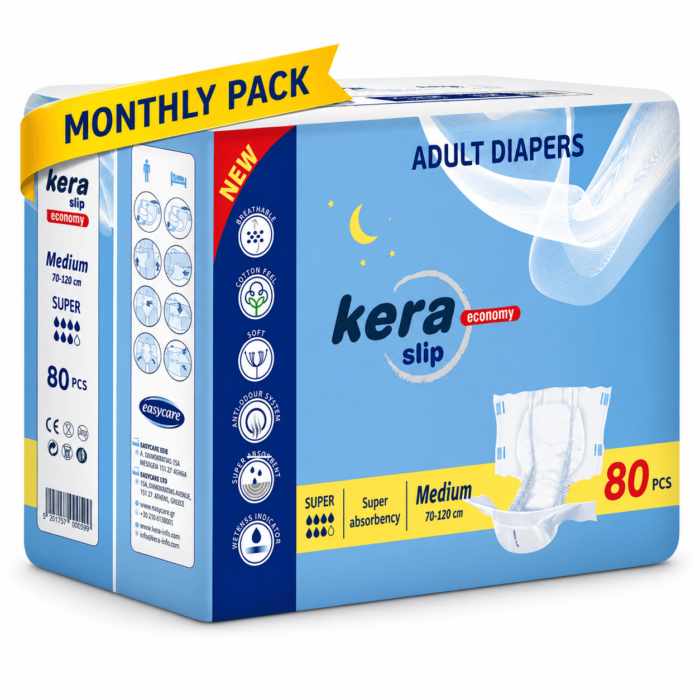 Πανες ακρατειας Kera Slip Medium Super Monthly pack 80 τεμαχιων - 2