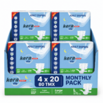 Πανες ακρατειας Kera Slip Large Super Monthly pack 80 τεμαχιων – συνδρομητικο πακετο καθε μηνα - 0
