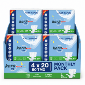 Πανες ακρατειας Kera Slip Large Super Monthly pack 80 τεμαχιων – συνδρομητικο πακετο καθε μηνα