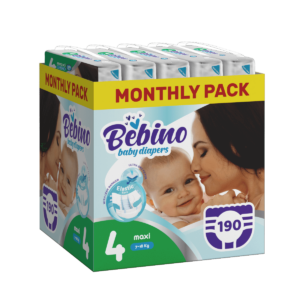 Bebino Monthly Pack παιδικες πανες maxi no4 7-18 kg 190 τμχ
