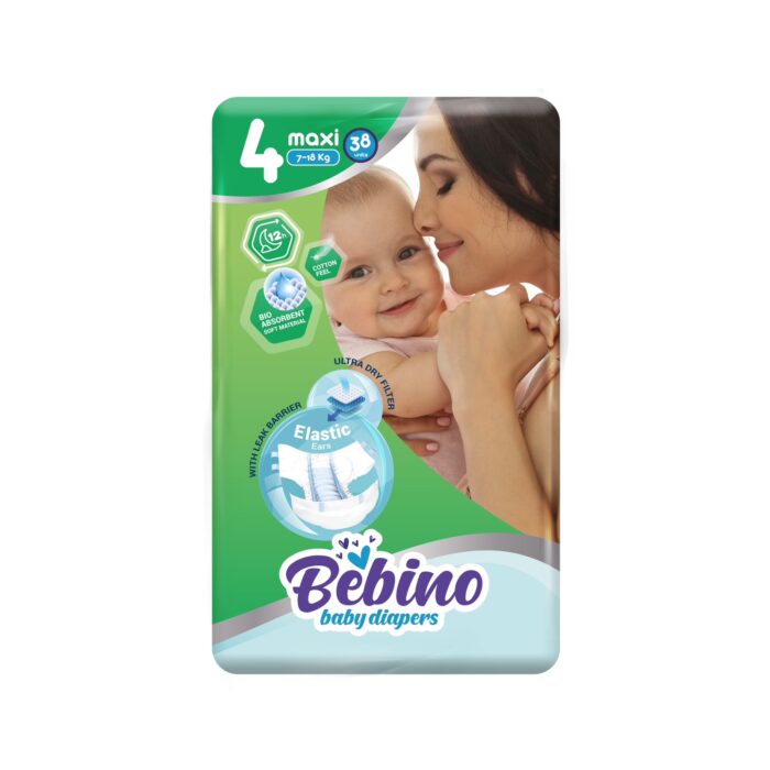 Bebino economy Pack παιδικες πανες maxi no4 7-18 kg 114 τμχ - 1