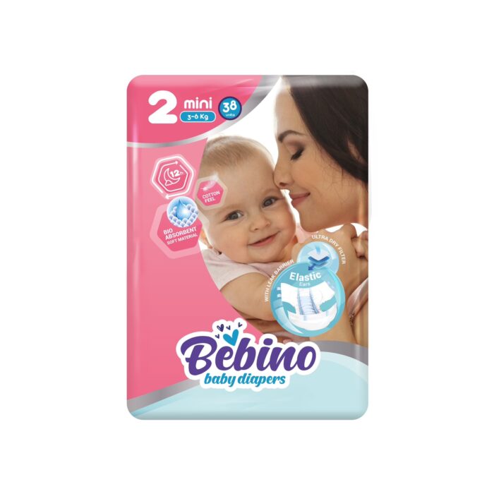 Bebino παιδικες πανες mini no2 3-6 kg 38 τμχ - 1