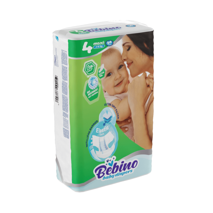 Bebino economy Pack παιδικες πανες maxi no4 7-18 kg 114 τμχ - 2