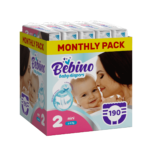 Bebino Monthly Pack παιδικες πανες mini no2 3-6 kg 190 τμχ - 0