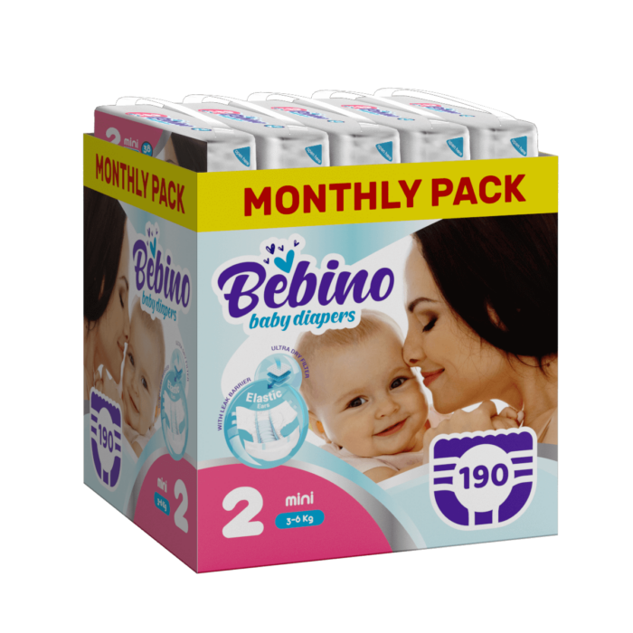b-78627b3a Bebino Monthly Pack παιδικες πανες mini no2 3-6 kg 190 τμχ