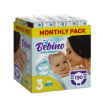 Bebino Monthly Pack παιδικες πανες midi no3 4-9 kg 190 τμχ - 0
