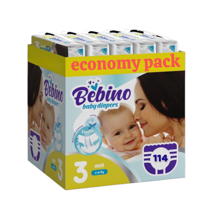 b-af4e7ce3 Bebino economy Pack παιδικες πανες midi no3 4-9 kg 114 τμχ