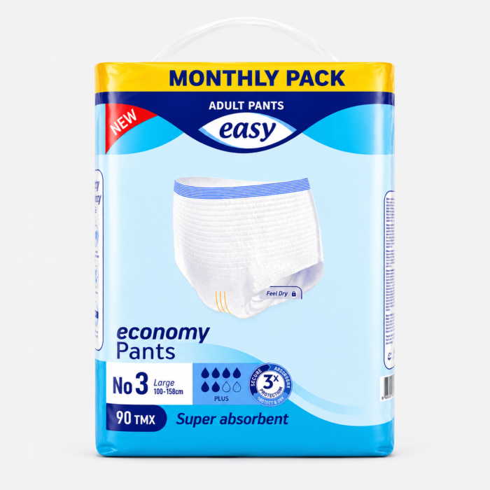 Πανα βρακακι Easy pants Plus Large Monthly Pack 90 τεμαχιων (3×30) - 1