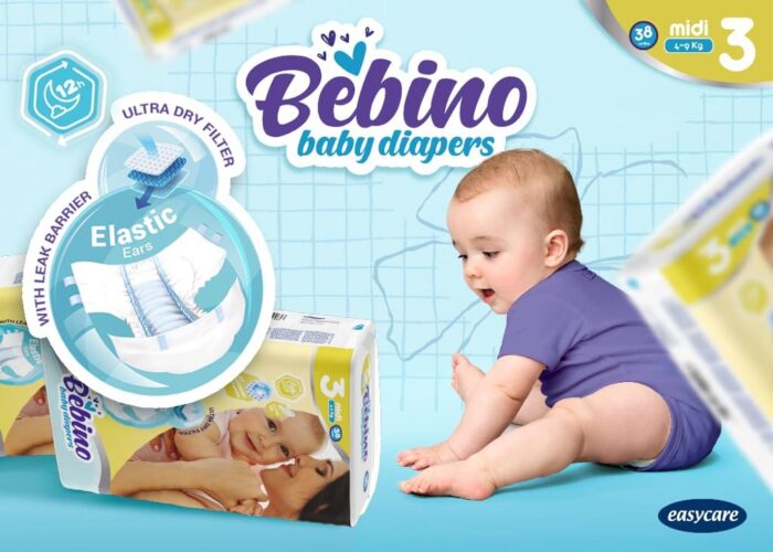 Bebino economy Pack παιδικες πανες midi no3 4-9 kg 114 τμχ - 3