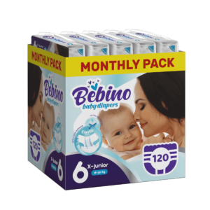 Bebino Monthly pack παιδικες πανες xlarge no6 18-30 kg 120 τμχ