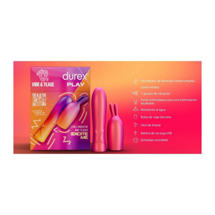 Durex Vibe & Tease Δονητής G-Spot Ροζ - 6