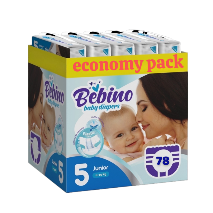 Bebino economy Pack παιδικες πανες junior no5 11-25 kg 78 τμχ