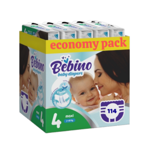 Bebino economy Pack παιδικες πανες maxi no4 7-18 kg 114 τμχ