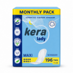Σερβιέτες ακράτειας kera Lady Maxi Monthly Pack 196 τεμαχίων (7×28) - 1