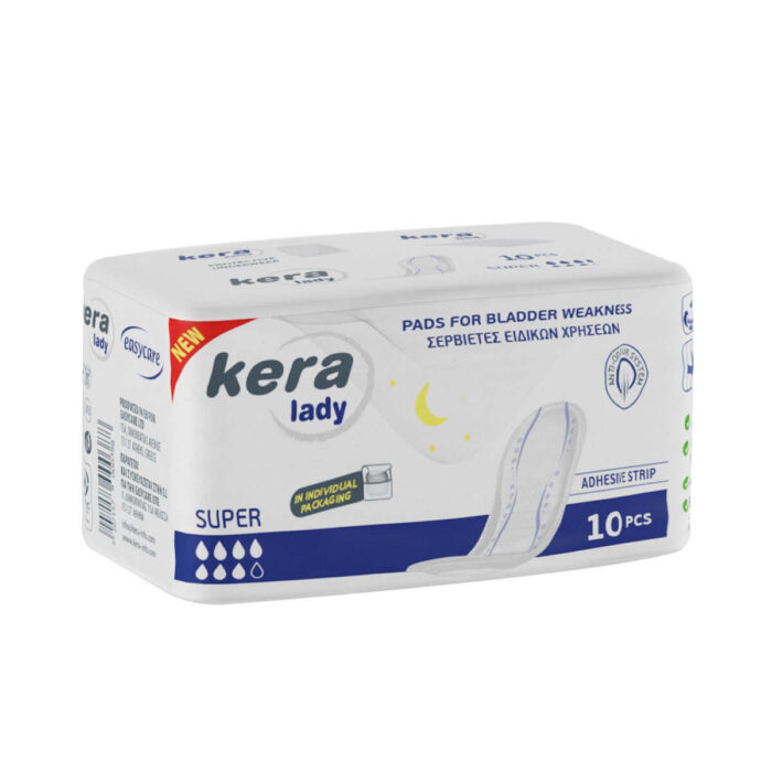 Σερβιέτες ακράτειας kera Lady Super 10 τεμαχίων - 1