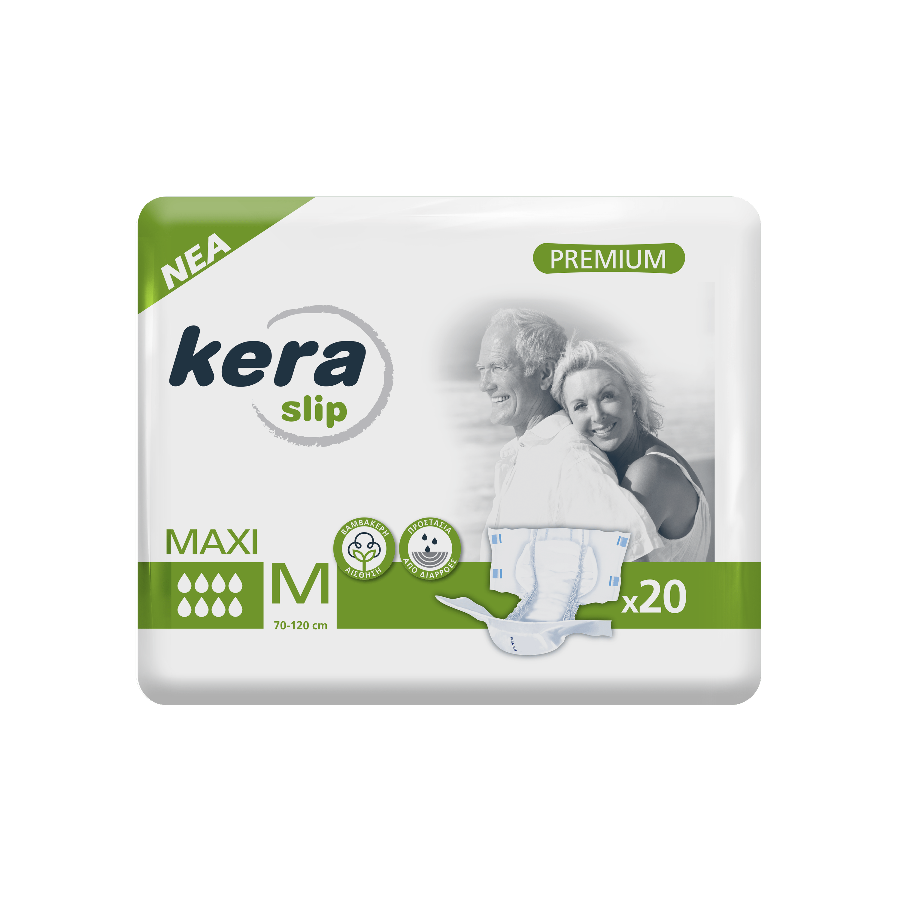 Πανες ακρατειας Kera Slip Μedium Maxi Monthly Pack 80 τεμαχιων (4×20)