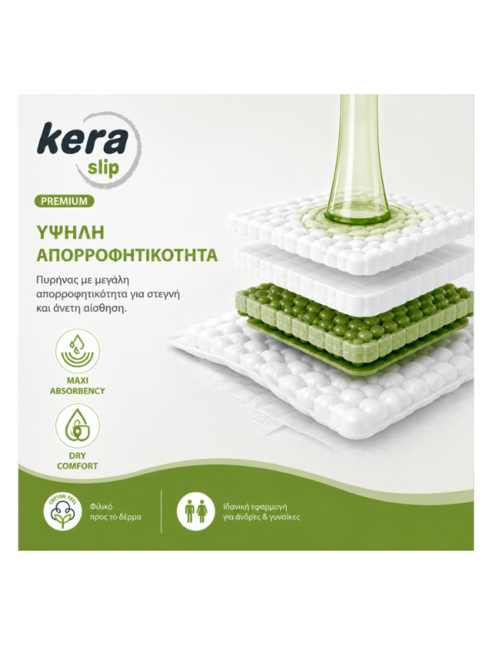 Πανες ακρατειας Kera Slip XLarge Maxi Monthly Pack 80 τεμαχιων (4×20) - 1