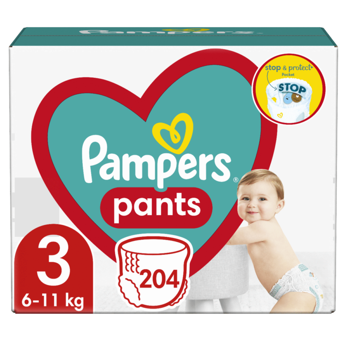 Πάνες Pampers Pants Monthly Pack Νο3 (6-11kg) 204τεμ