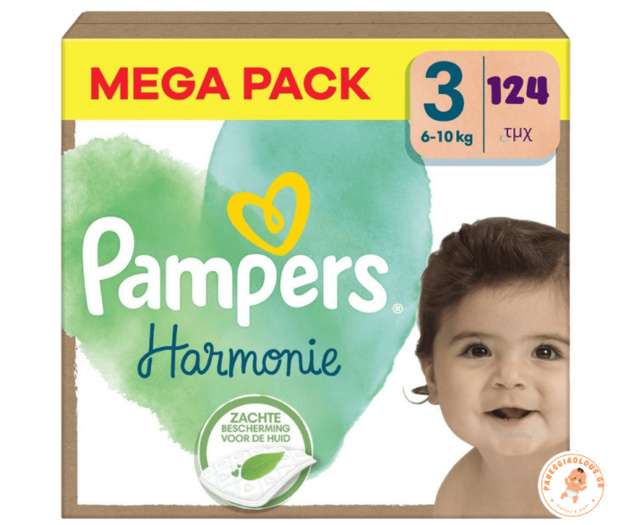 Πάνες Pampers Harmonie MegaPack Νο3 (6-10kg) 124τμχ