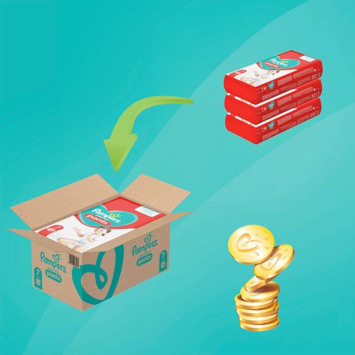 Pampers baby dry pants πανα βρακακι Monthly pack no7 17+kg 104 τμχ - 6