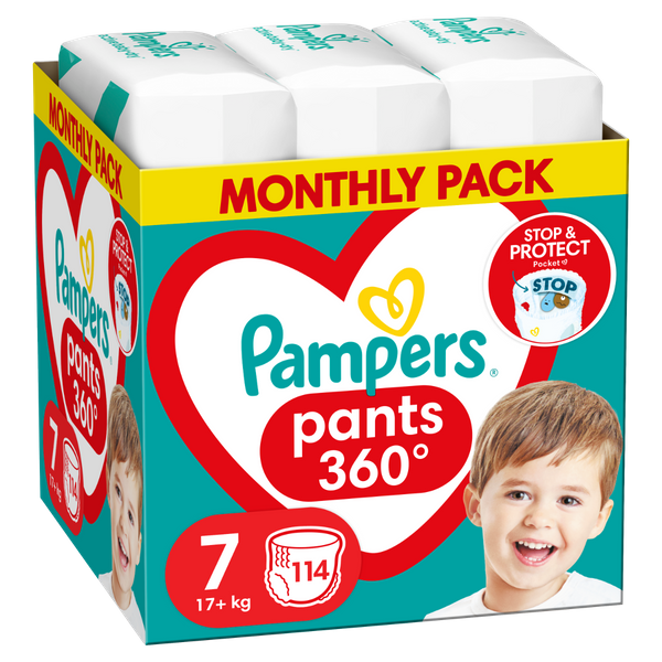p-350a7097a1 Πάνες Pampers Pants Monthly Pack Νο7 (17+kg) 114τμχ – Συνδρομητικό πακέτο