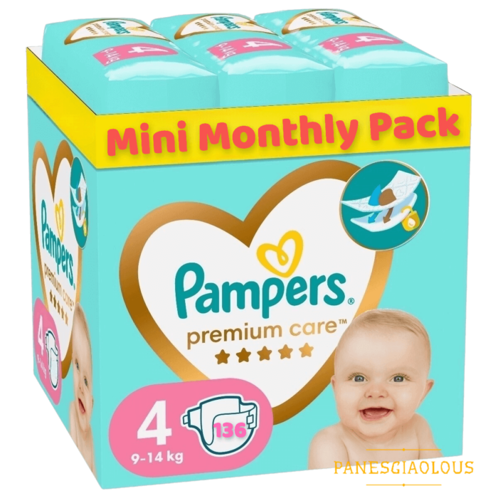 Pampers Premium Care no4 9-14kg MiniMonthly 136τμχ