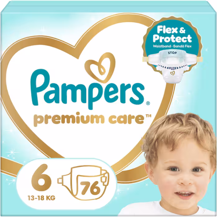 Pampers πανες Premium Care Megapack Νo6 13+kg 76 τμχ - 1