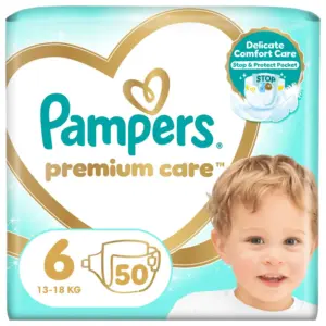 Πάνες Pampers Premium Care Jumbo Plus Pack Νο6 (13-18) 50τεμ