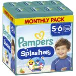 Pampers Splashers Βρακάκια Πισίνας Pants Monthly Pack No5-6 (14+kg) 80 Τεμάχια (8×10 Τεμάχια) - 0