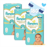 Πάνες Pampers Premium Care Super Jumbo Pack Νο3 (6-10kg) 180τεμ - 0