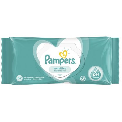 Μωρομάντηλα Pampers Sensitive 52τεμ