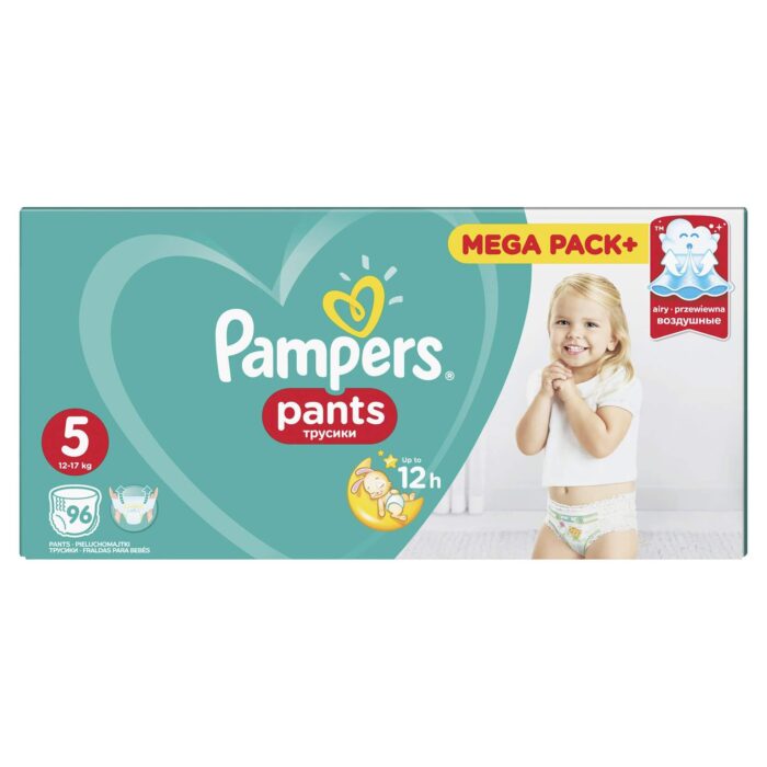 Πάνα βρακάκι Pampers Pants no5 12-17 kg – 96τμχ Mega pack
