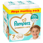Pampers Premium Care Mega Monthly Pack no7 15+kg 184 τμχ - 0