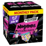 Πάνες Pampers Ninjamas Pyjama Night Pants Monthly Pack 54 τεμ. για Κορίτσια 8-12 ετών (27-43kg) - 0