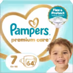 Pampers πανες Premium Care Megapack No7 (15kg+) Βρεφικές Πάνες, 64τεμ - 1