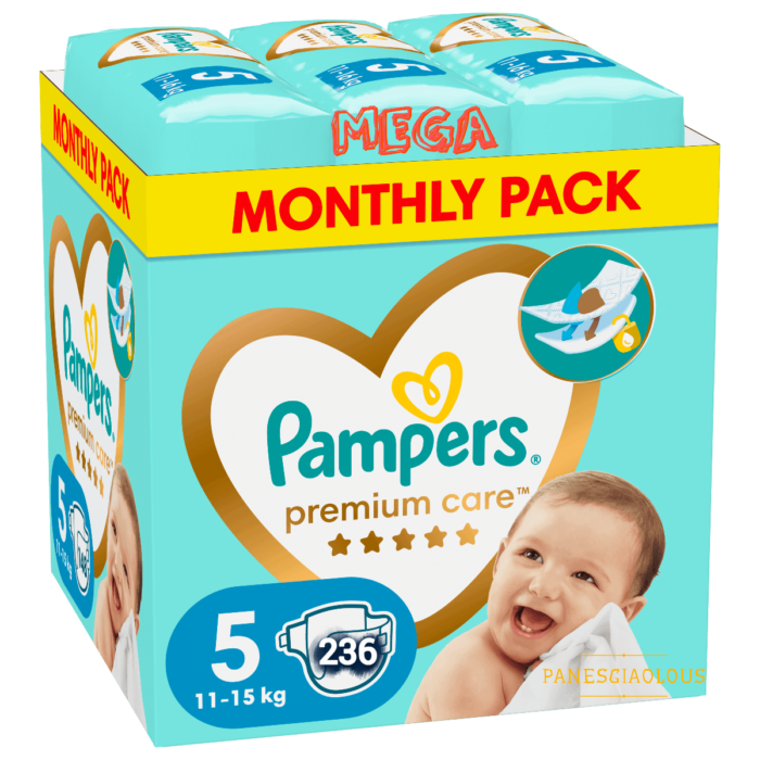 Pampers Premium Care Mega Monthly Pack no5 11-16 kg 236 τμχ