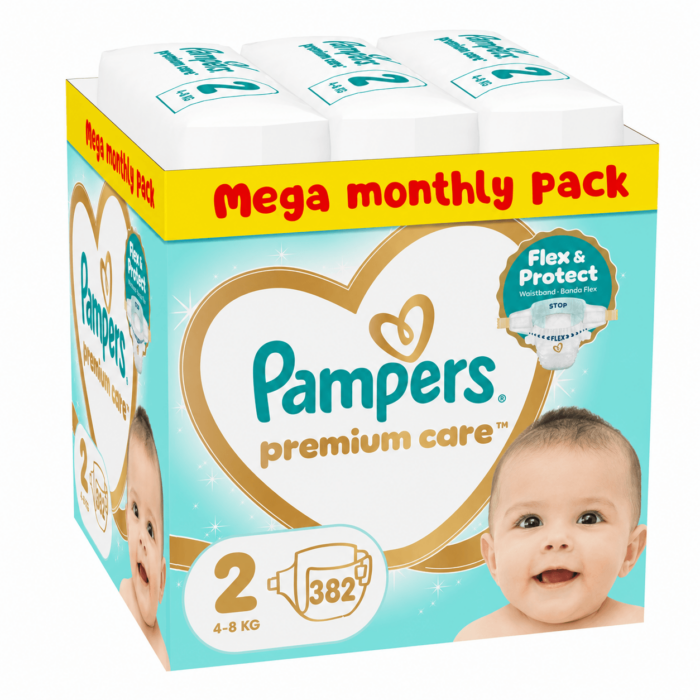 Pampers Premium Care Mega Monthly Pack no2 4-8 kg 382 τμχ