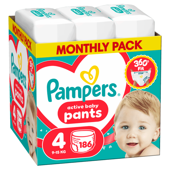 p-76748b9040 Πάνες Pampers Pants Monthly Pack No4 186τεμ