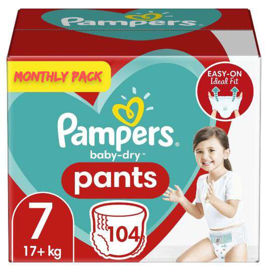 p-907249be88 Pampers baby dry pants πανα βρακακι Monthly pack no7 17+kg 104 τμχ