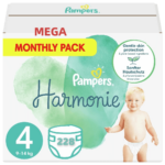 Πάνες Pampers Harmonie Mega Monthly Pack Νο4 (9-14kg) 228τμχ - 0