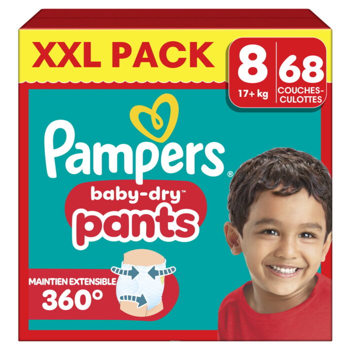 Pampers baby dry pants πανα βρακακι XXL PACK No8 17+kg 68 τμχ