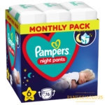 Πάνες Pampers Night Pants Monthly Pack Νο6 (15+kg) 76τμχ - 0