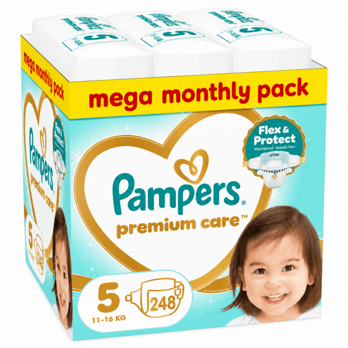 p-9da9254251 Pampers Premium Care Mega Monthly Pack no5 11-16 kg 248 τμχ