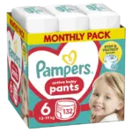 Πάνες Pampers Pants Monthly Pack Νο6 (15+kg) 132τεμ – Συνδρομητικό πακέτο - 0