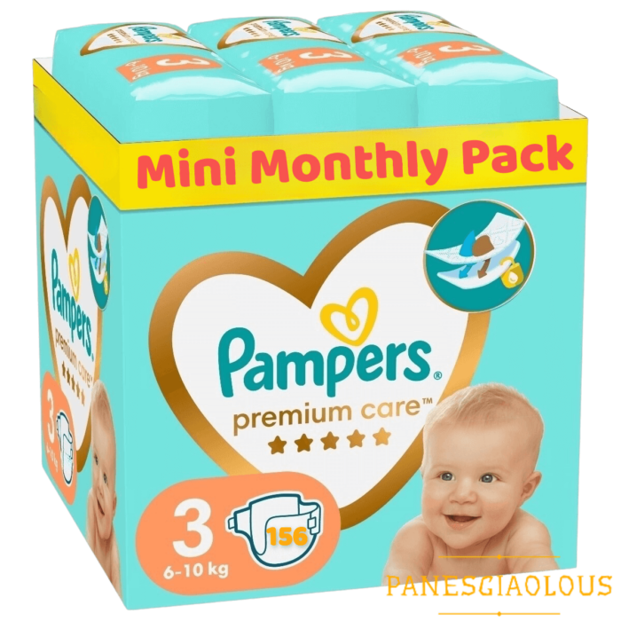 Pampers Premium Care no3 6-10kg MiniMonthly 156τμχ